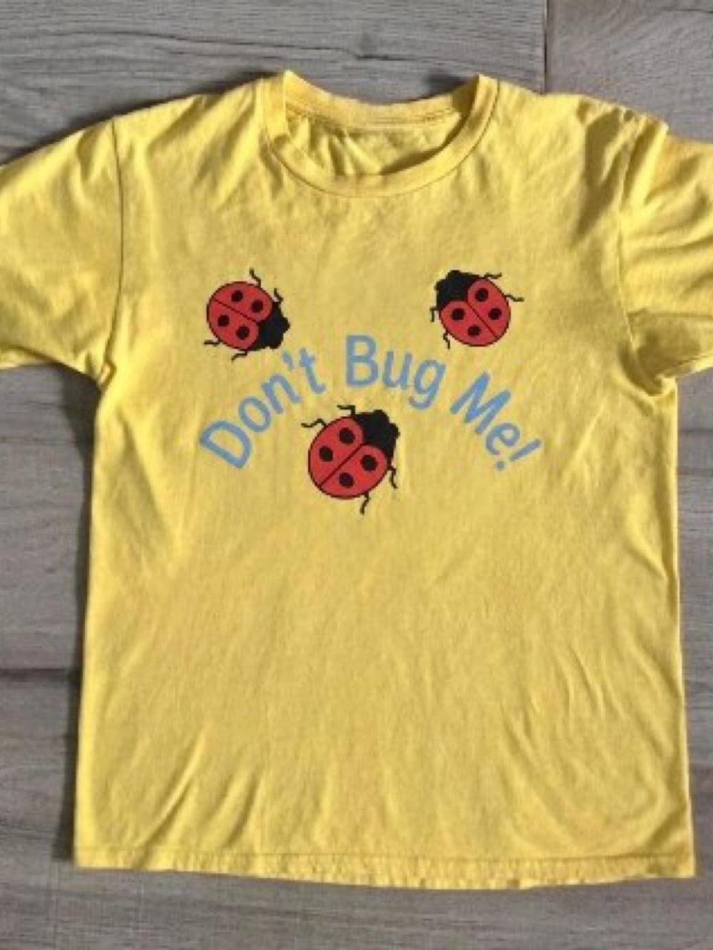 Gildan Yellow Kids Tee with Red Ladybug Graphics